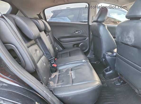 3CZRU6H78JM730344 2018 HONDA HR-V Black Widok wnętrza z tyłu
