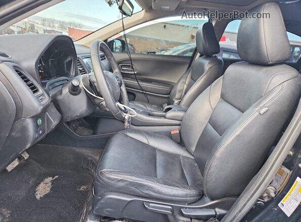 3CZRU6H78JM730344 2018 HONDA HR-V Black Widok wnętrza z przodu