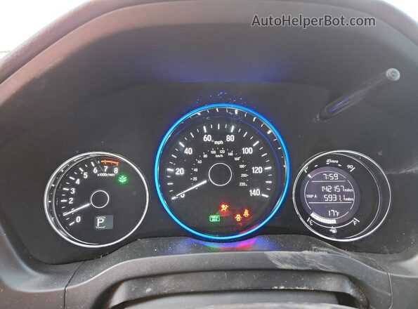 3CZRU6H78JM730344 2018 HONDA HR-V Black Widok zestawu wskaźników