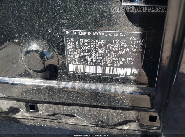 3CZRZ1H3XTM719947 2026 HONDA HR-V Black Vista del compartimento del motor