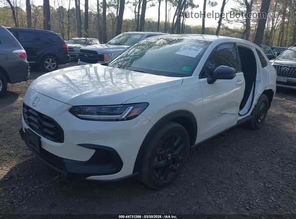 3CZRZ1H57RM720399 2024 HONDA HR-V White წინა მარცხენა ხედი სამი მეოთხედიდან
