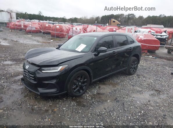 3CZRZ1H58RM753380 2024 HONDA HR-V Black წინა მარცხენა ხედი სამი მეოთხედიდან