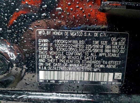 3CZRZ2H79TM710603 2026 HONDA HR-V Black 