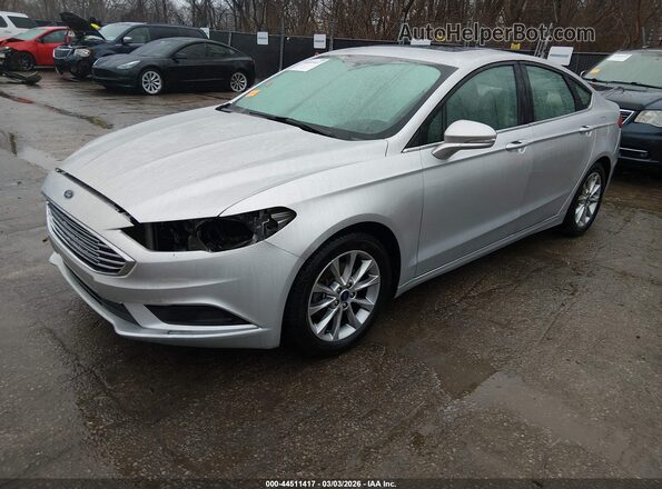 3FA6P0H71HR185703 2017 FORD FUSION Silver Առջևի ձախ երեք քառորդ տեսարան
