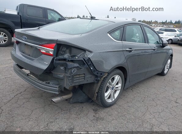 3FA6P0H77JR227264 2018 FORD FUSION Gray Задня права чверть