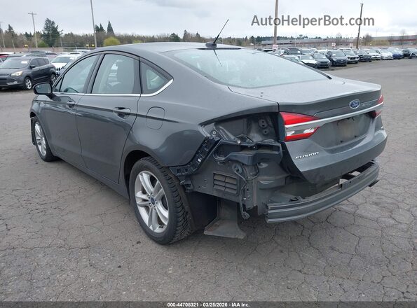 3FA6P0H77JR227264 2018 FORD FUSION Gray Задня ліва чверть