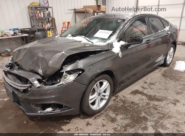 3FA6P0HD4JR220942 2018 FORD FUSION Серый Передняя левая четверть