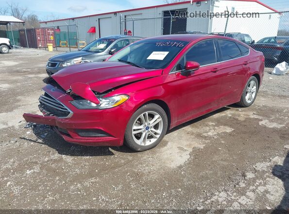 3FA6P0HD5JR239287 2018 FORD FUSION Red Передня ліва чверть