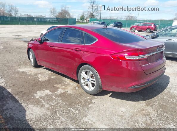 3FA6P0HD5JR239287 2018 FORD FUSION Red Задня ліва чверть