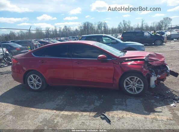 3FA6P0HD5JR239287 2018 FORD FUSION Red Вид задньої частини салону