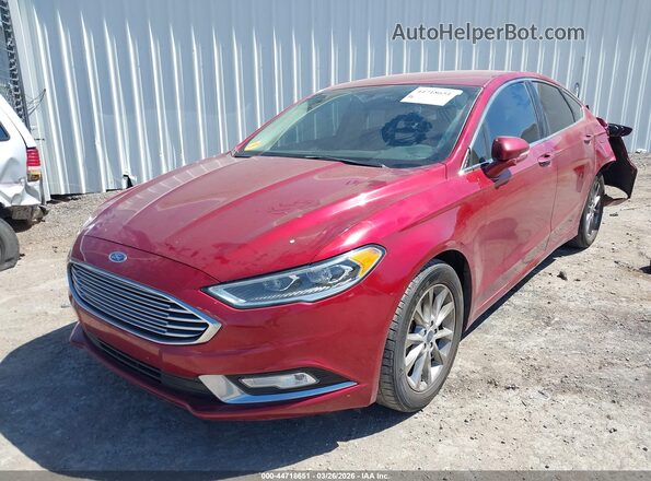3FA6P0HD7HR342513 2017 FORD FUSION Maroon Przód lewy