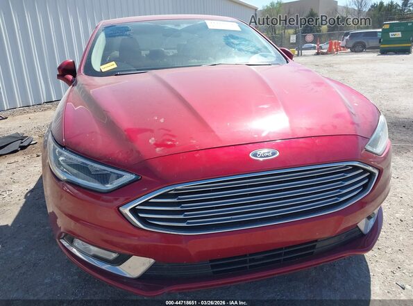 3FA6P0HD7HR342513 2017 FORD FUSION Maroon Widok deski rozdzielczej
