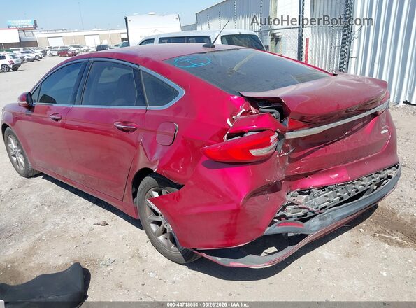 3FA6P0HD7HR342513 2017 FORD FUSION Maroon Tył lewy