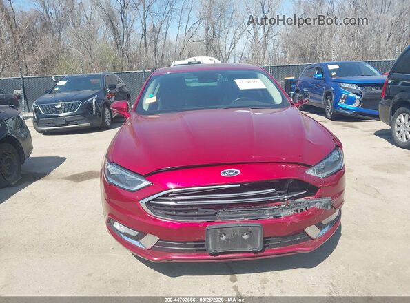 3FA6P0K97HR367335 2017 FORD FUSION Красный Вид щитка приборов