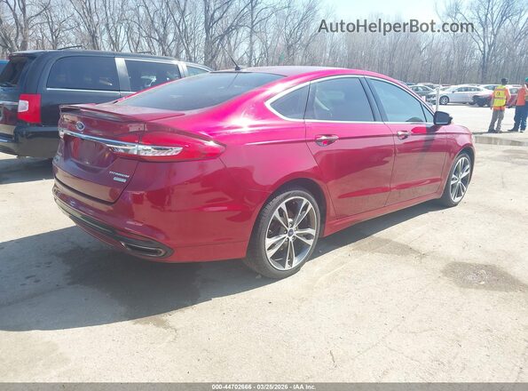 3FA6P0K97HR367335 2017 FORD FUSION Красный Задняя правая четверть