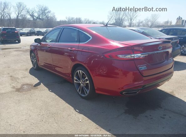 3FA6P0K97HR367335 2017 FORD FUSION Красный Задняя левая четверть