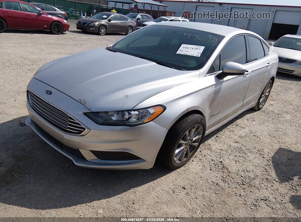 3FA6P0LU0HR381709 2017 FORD FUSION HYBRID Gray Передня ліва чверть