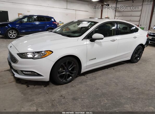 3FA6P0LU1JR103245 2018 FORD FUSION HYBRID White Առջևի ձախ երեք քառորդ տեսարան