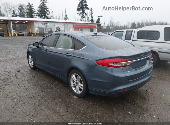 3FA6P0LU2JR274697 2018 FORD FUSION HYBRID Blue Rear left