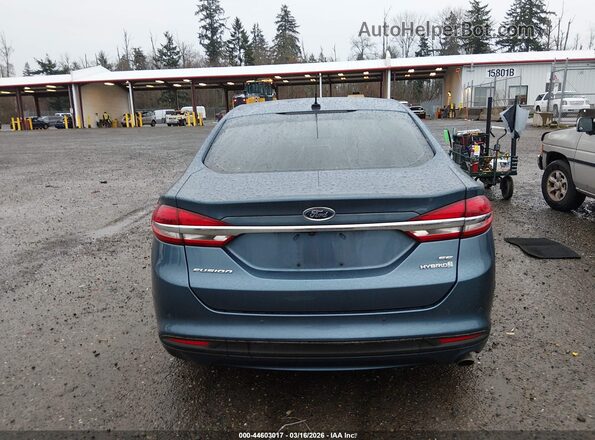 3FA6P0LU2JR274697 2018 FORD FUSION HYBRID Blue 