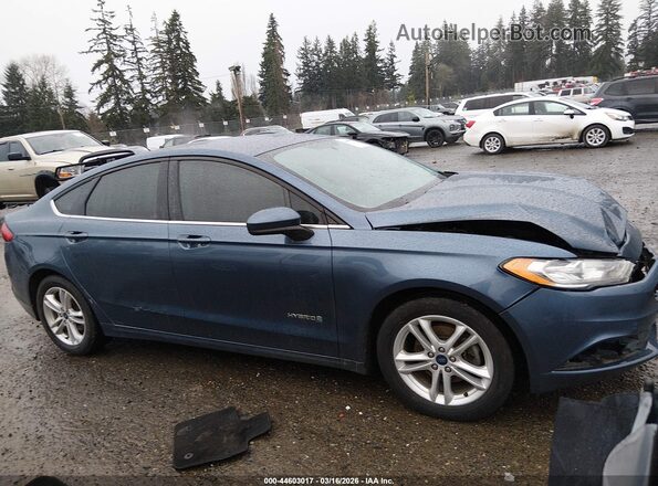3FA6P0LU2JR274697 2018 FORD FUSION HYBRID Blue 360 interior view
