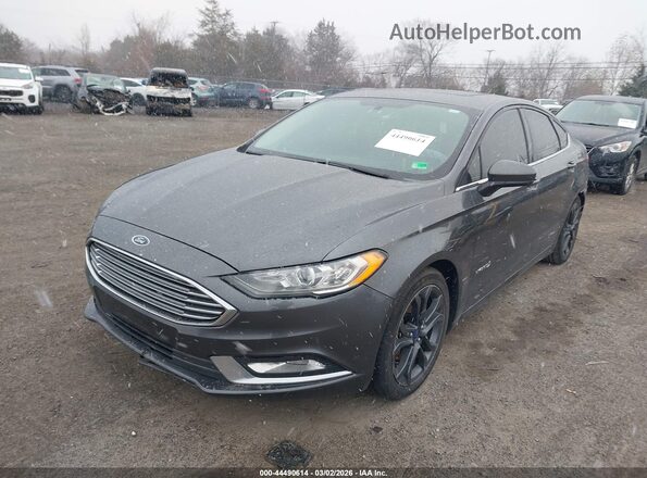 3FA6P0LU4JR206546 2018 FORD FUSION HYBRID Gray Front left