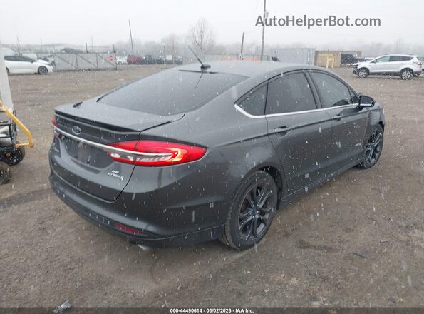 3FA6P0LU4JR206546 2018 FORD FUSION HYBRID Gray Rear right