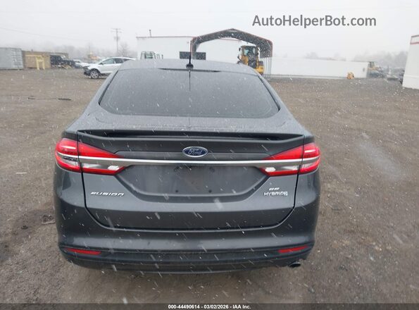 3FA6P0LU4JR206546 2018 FORD FUSION HYBRID Gray 