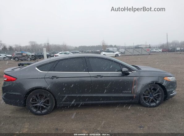 3FA6P0LU4JR206546 2018 FORD FUSION HYBRID Gray Rear interior view