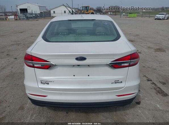 3FA6P0LU5KR242330 2019 FORD FUSION HYBRID White 