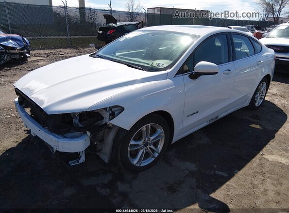 3FA6P0LUXJR138902 2018 FORD FUSION HYBRID White Front left