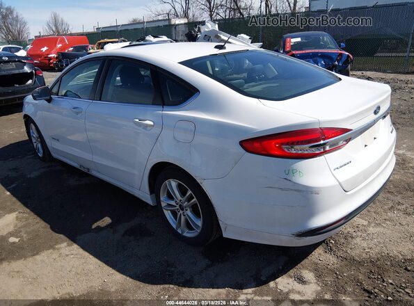 3FA6P0LUXJR138902 2018 FORD FUSION HYBRID White Rear left