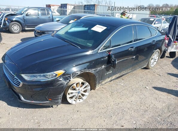 3FA6P0MU0KR264136 2019 FORD FUSION HYBRID Black Front left