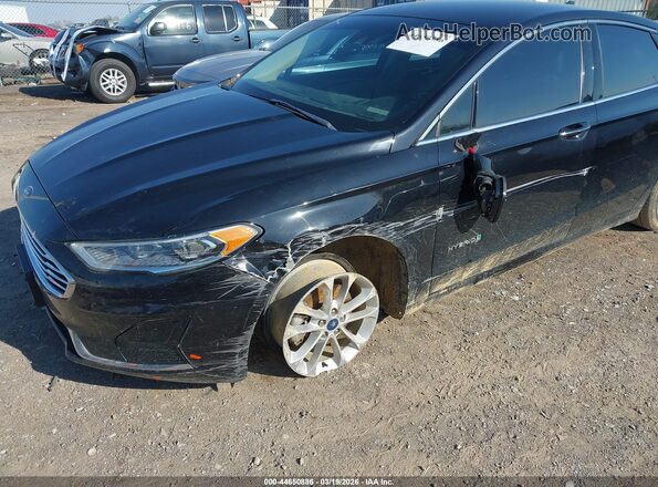 3FA6P0MU0KR264136 2019 FORD FUSION HYBRID Black Front view