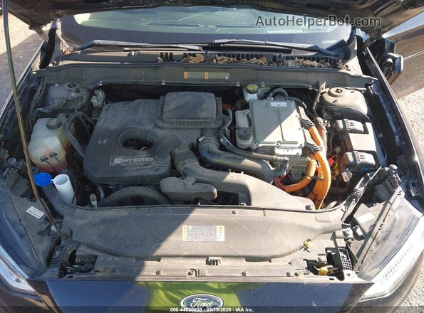3FA6P0MU0KR264136 2019 FORD FUSION HYBRID Black Rear view