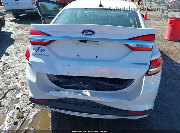 3FA6P0UU7JR122347 2018 FORD FUSION HYBRID White Front view