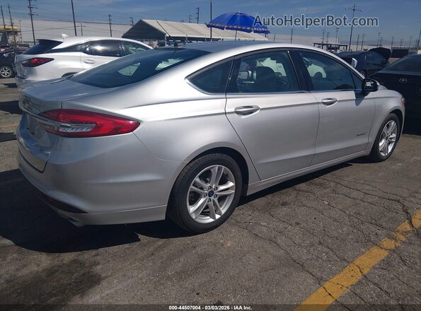 3FA6P0UU8JR254355 2018 FORD FUSION HYBRID Silver Задня права чверть