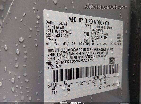 3FMTK3S59RMA09755 2024 FORD MUSTANG MACH-E PREMI Gray 