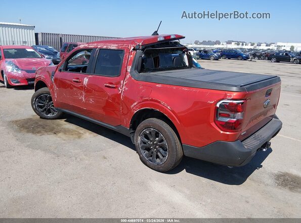 3FTTW8M31RRA77245 2024 FORD MAVERICK Красный Задняя левая четверть