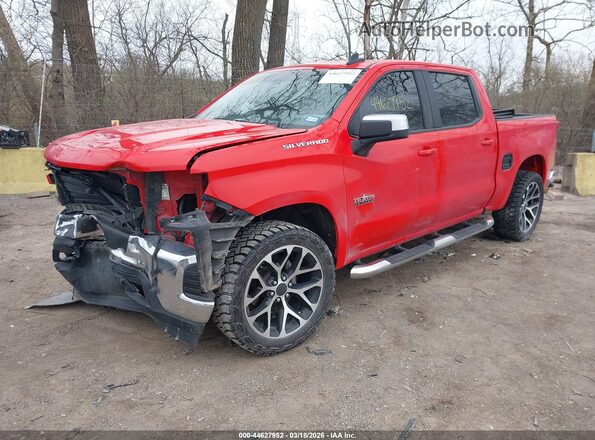 3GCPWCED5MG198442 2021 CHEVROLET SILVERADO Red წინა მარცხენა ხედი სამი მეოთხედიდან