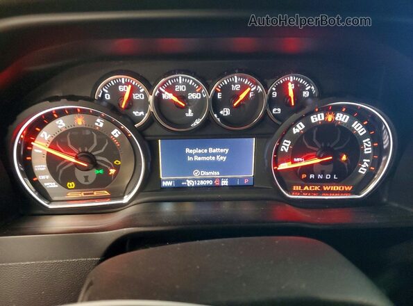 3GCUYEED5KG148436 2019 CHEVROLET SILVERADO Blue Instrument cluster view