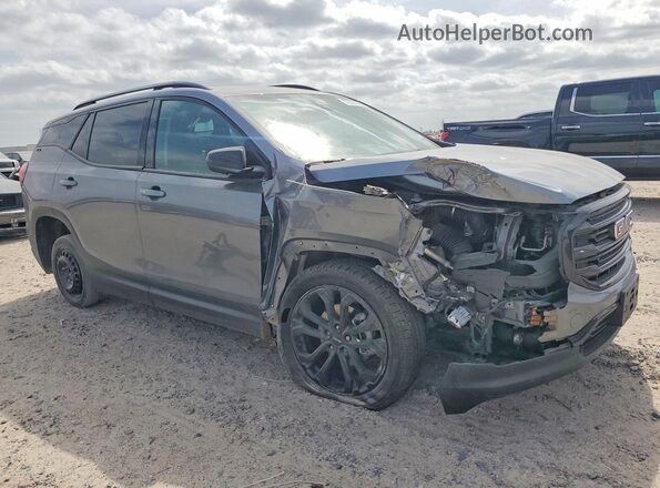 3GKALMEV4ML370310 2021 GMC TERRAIN Gray Przód prawy