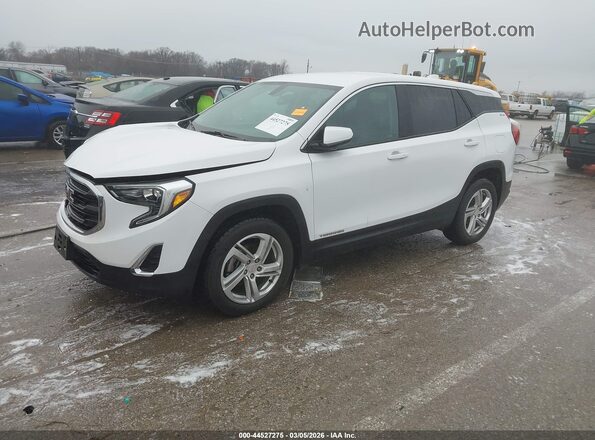 3GKALMEV8JL311854 2018 GMC TERRAIN White წინა მარცხენა ხედი სამი მეოთხედიდან