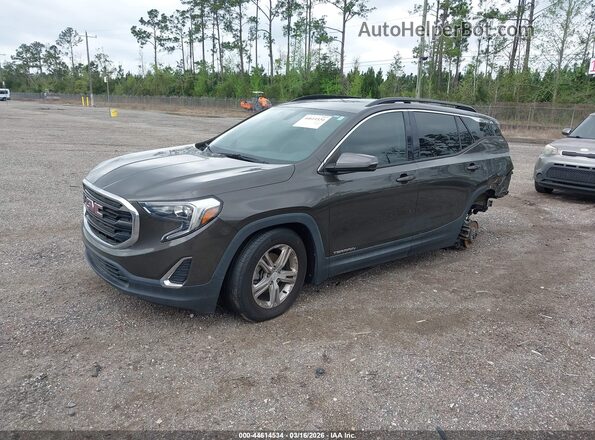 3GKALMEV8KL384613 2019 GMC TERRAIN Gray Առջևի ձախ երեք քառորդ տեսարան