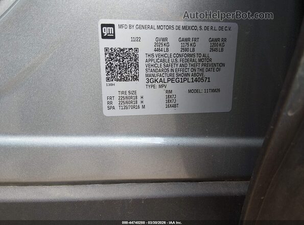 3GKALPEG1PL140571 2023 GMC TERRAIN Silver Widok komory silnika