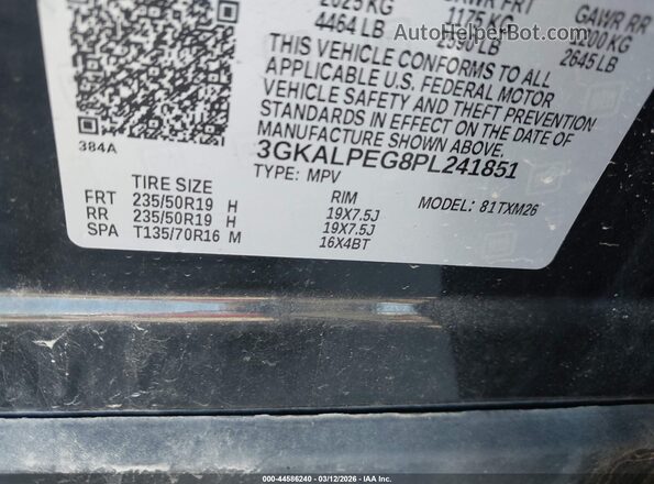 3GKALPEG8PL241851 2023 GMC TERRAIN Black Vista frontal