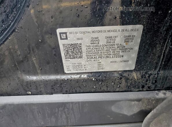 3GKALPEV2KL172324 2019 GMC TERRAIN Black 