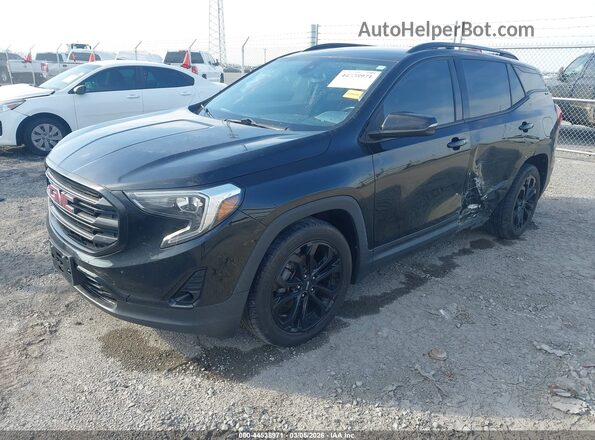3GKALPEV3LL271347 2020 GMC TERRAIN Black Առջևի ձախ երեք քառորդ տեսարան