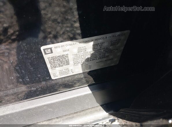 3GKALSEX8KL292522 2019 GMC TERRAIN Black Vista del compartimento del motor