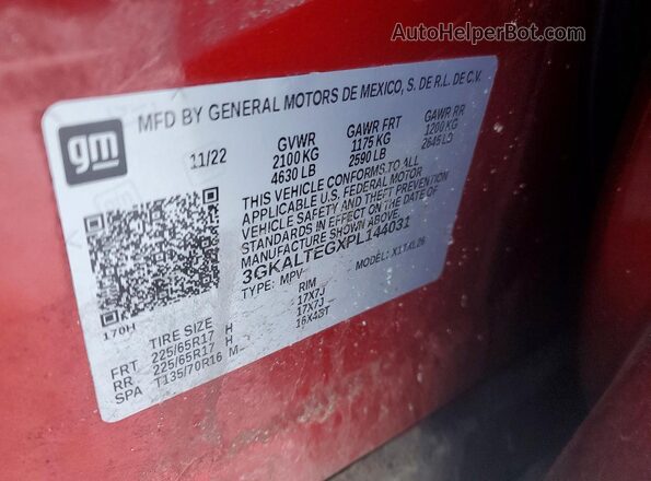 3GKALTEGXPL144031 2023 GMC TERRAIN Red 